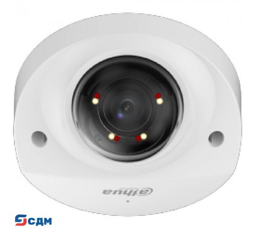 DAHUA DH-IPC-HDBW2249FP-AS-IL-0360B Уличная мини-купольная IP-видеокамера SmartDualLight 2Мп, 1/2.8” CMOS, объектив 3.6мм, видеоаналитика, микрофон, ИК 30м, LED 30м, IP67, IK10, металл