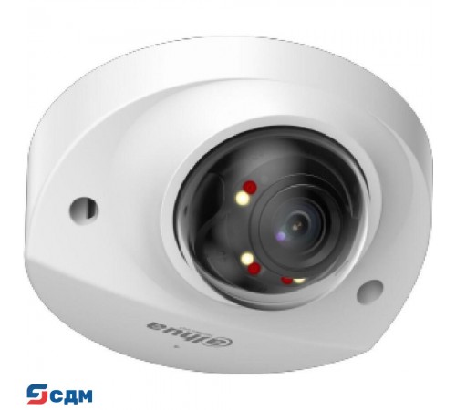 DAHUA DH-IPC-HDBW2249FP-AS-IL-0360B Уличная мини-купольная IP-видеокамера SmartDualLight 2Мп, 1/2.8” CMOS, объектив 3.6мм, видеоаналитика, микрофон, ИК 30м, LED 30м, IP67, IK10, металл