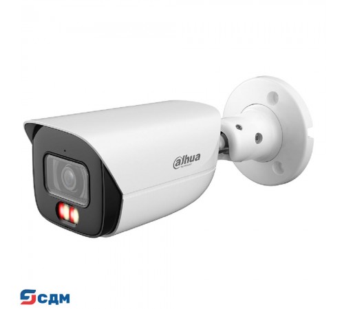 DAHUA DH-IPC-HFW3249EP-AS-IL-0280B Уличная цилиндрическая IP-видеокамера 2Мп, 1/2.9” CMOS, объектив 2.8мм, видеоаналитика, микрофон, ИК 50м, LED 50м, IP67, металл