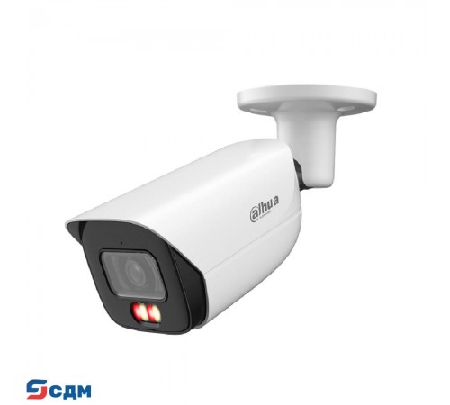 DAHUA DH-IPC-HFW3249EP-AS-IL-0280B Уличная цилиндрическая IP-видеокамера 2Мп, 1/2.9” CMOS, объектив 2.8мм, видеоаналитика, микрофон, ИК 50м, LED 50м, IP67, металл