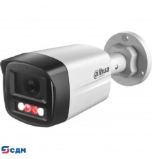 DAHUA DH-IPC-HFW1439TL1P-A-IL-0280B Уличная цилиндрическая IP-видеокамера SmartDualLight 4Мп, 1/2.9” CMOS, объектив 2.8мм, обнаружение людей, микрофон, ИК 30м, LED 20м, IP67, металл/пластик