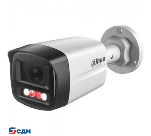 DAHUA DH-IPC-HFW1439TL1P-A-IL-0280B Уличная цилиндрическая IP-видеокамера SmartDualLight 4Мп, 1/2.9” CMOS, объектив 2.8мм, обнаружение людей, микрофон, ИК 30м, LED 20м, IP67, металл/пластик