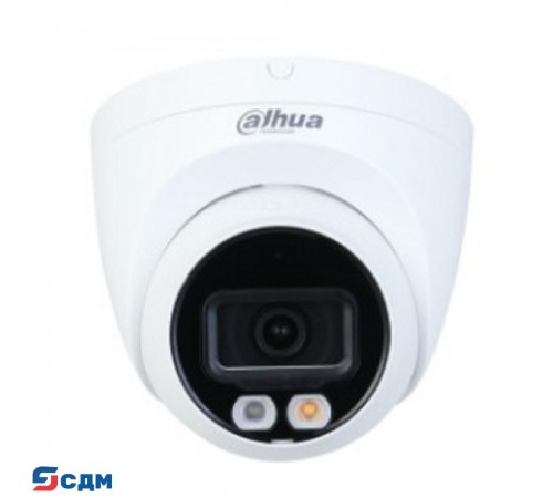 DAHUA DH-IPC-HDW2449TP-S-IL-0280B Уличная турельная IP-видеокамера SmartDualLight 4Мп, 1/2.9” CMOS, объектив 2.8мм, видеоаналитика, микрофон, ИК 30м, LED 30м, IP67, металл/пластик
