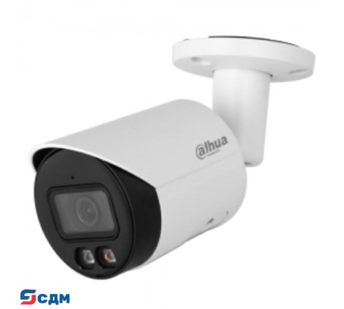 DAHUA DH-IPC-HFW2449SP-S-IL-0360B Уличная цилиндрическая IP-видеокамера SmartDualLight 4Мп, 1/2.9” CMOS, объектив 3.6мм, видеоаналитика, микрофон, ИК 30м, LED 30м, IP67, металл