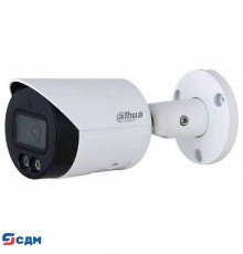 DAHUA DH-IPC-HFW2449SP-S-IL-0360B Уличная цилиндрическая IP-видеокамера SmartDualLight 4Мп, 1/2.9” CMOS, объектив 3.6мм, видеоаналитика, микрофон, ИК 30м, LED 30м, IP67, металл