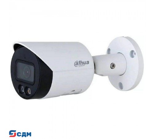 DAHUA DH-IPC-HFW2449SP-S-IL-0360B Уличная цилиндрическая IP-видеокамера SmartDualLight 4Мп, 1/2.9” CMOS, объектив 3.6мм, видеоаналитика, микрофон, ИК 30м, LED 30м, IP67, металл
