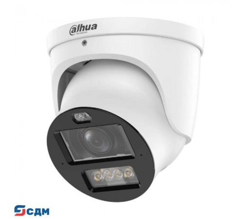 DAHUA DH-IPC-HDW3449HP-ZAS-PV-PRO Уличная купольная IP-видеокамера WizColor 4Мп; 1/1.8” CMOS; моторизованный объектив 2.7~12мм (4x); LED 50м, ИК 50м; сигнализация красно-синей подсветкой; IP67; метал