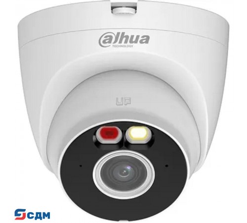 DAHUA DH-IPC-T5AP-IL-0280B Уличная купольная IP-видеокамера с ИК-подсветкой до 30м и LED-подсветкой до 30м и Wi-Fi 5Мп; 1/2.7” CMOS; 2.8мм IP67 металл, пластик