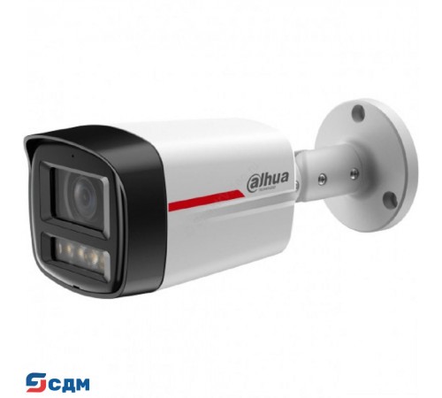 DAHUA DH-IPC-HFW2849TLP-S-LED-0280B-PRO Уличная цилиндрическая IP-видеокамера WizColor 8Мп, 1/1,8” CMOS, объектив 2.8мм, видеоаналитика, микрофон, LED 50м, IP67, металл