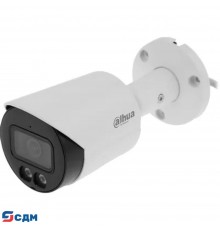 DAHUA DH-IPC-HFW2449SP-S-IL-0280B Уличная цилиндрическая IP-видеокамера SmartDualLight 4Мп, 1/2.9” CMOS, объектив 2.8мм, видеоаналитика, микрофон, ИК 30м, LED 30м, IP67, металл