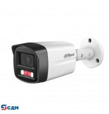 DAHUA DH-IPC-HFW2449TLP-S-PV-0360B Уличная цилиндрическая IP-видеокамера SmartDualLight 4Мп, 1/2.9” CMOS, объектив 3.6мм, видеоаналитика, микрофон+динамик, ИК 30м, LED 30м, IP67, металл