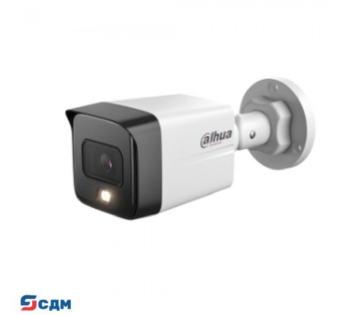 DAHUA DH-IPC-HFW1239TC1P-SA-IL-0280B-S6 Уличная цилиндрическая IP-видеокамера с ИК 30м и LED 30м 2Мп; 1/2.8” CMOS; объектив 2.8мм обнаружение людей; IP67; металл, пластик