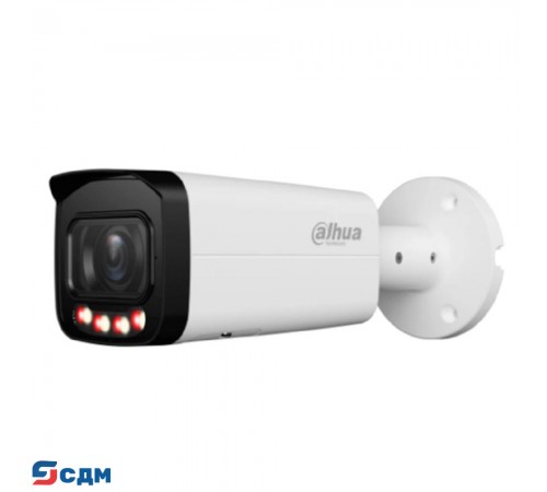 DAHUA DH-IPC-HFW2449TP-ZAS-IL Уличная цилиндрическая IP-видеокамера SmartDualLight 4Мп, 1/2.9” CMOS, моторизованный объектив 2.7~13.5мм, видеоаналитика, микрофон, ИК 60м, LED 60м, IP67, IK10, металл