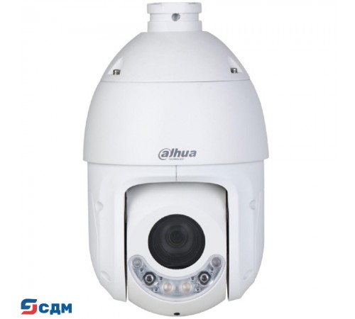 DAHUA DH-SD4E425GB-HNR-A-PV1 Уличная купольная PTZ IP-видеокамера TiOC с активным сдерживанием и ИИ 4Мп, 1/2.8” CMOS, моторизованный объектив 5~125мм (25x), видеоаналитика, ИК 100м, LED 100м, IP66