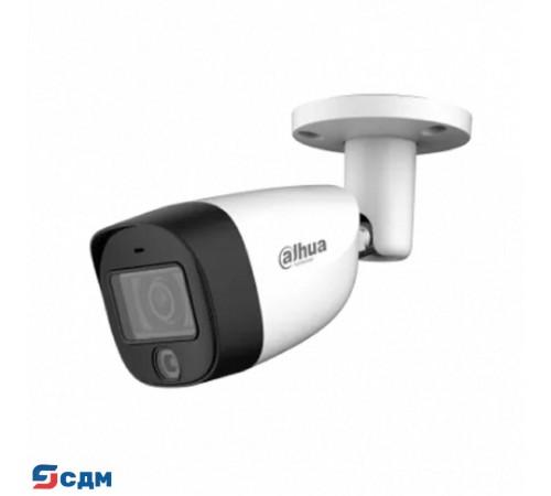 DAHUA DH-HAC-HFW1200CMP-IL-A-0280B-S6 Уличная цилиндрическая HDCVI-видеокамера с интеллектуальной двойной подсветкой 2Мп, объектив 2.8мм, ИК 20м, LED 20м, IP67, корпус: металл