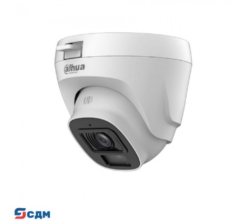 DAHUA DH-HAC-T5E20P-A-0280B Уличная турельная HDCVI-видеокамера 2Мп CMOS, объектив 2.8мм, ИК-подсветка до 20м, корпус: пластик