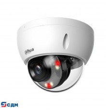 DAHUA DH-IPC-HDBW2849EP-S-IL-0280B Уличная купольная IP-видеокамера SmartDualLight 8Мп, 1/2.7” CMOS, объектив 2.8мм, видеоаналитика, микрофон, ИК 30м, LED 30м, P67, IK10, металл