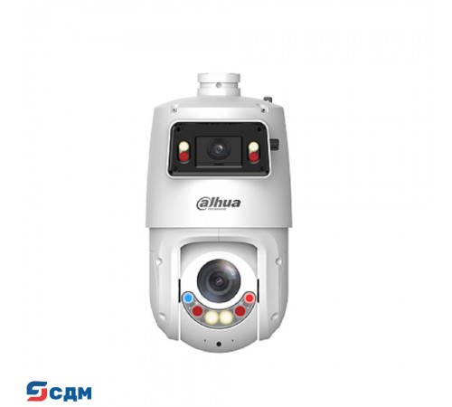 DAHUA DH-SDT4E225-4F-GB-A-PV1-0280-S2 Уличная купольная PTZ IP-видеокамера 1/2.8" 4Мп CMOS ИК 30м, Led 30м (панорамный модуль) 1/2.8" 2Мп CMOS ИК 100м, Led 50м, WDR 120дБ (PTZ-модуль) Видеоаналитика