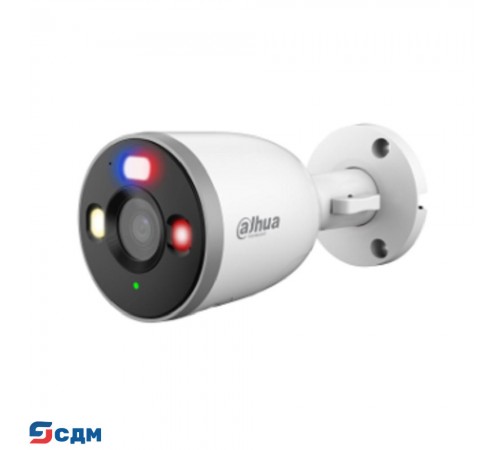 DAHUA DH-IPC-F5DP-PV-0280B Уличная цилиндрическая IP-видеокамера 5Мп; 1/2.7” CMOS;2.8мм двойная подсветка; сигнализация красно-синей подсветкой IP67 металл, пластик; Wi-Fi 2.4ГГц