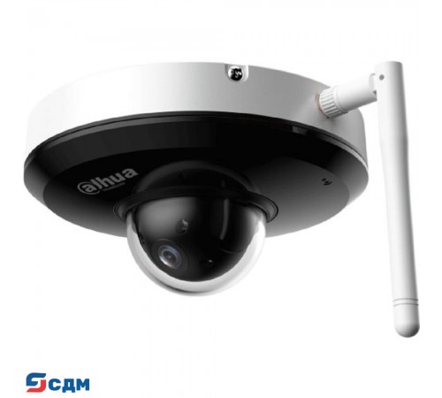DAHUA DH-SD1A404DB-GNY-W Мини-купольная PTZ IP-видеокамера с Wi-Fi 2.4ГГц 4Мп, 1/2.8” CMOS, моторизованный объектив 2.8~12мм, видеоаналитика, ИК 20м, IP66, IK08, корпус: металл