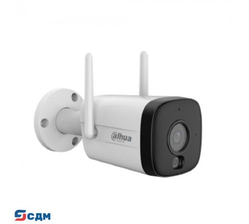 DAHUA DH-IPC-HFW1339DTK1-SW-PV 2.8 Уличная цилиндрическая IP-видеокамера WI-FI SmartDualLight 3Мп; 1/2.8” CMOS; объектив 2.8мм; обнаружение людей, микрофон, ИК 30м, LED 30м, IP67, металл/пластик