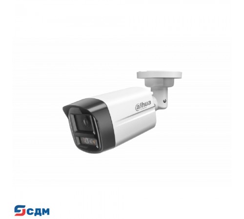 DAHUA DH-IPC-HFW1439TL1P-A-IL-0360B Уличная цилиндрическая IP-видеокамера SmartDualLight 4Мп, 1/2.9” CMOS, объектив 3.6мм, обнаружение людей, микрофон, ИК 30м, LED 20м, IP67, металл/пластик