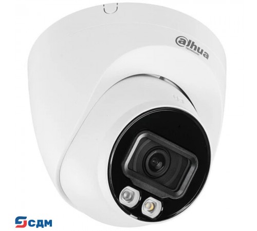 DAHUA DH-IPC-HDW2849TP-S-IL-0280B Уличная турельная IP-видеокамера SmartDualLight 8Мп, 1/2.7” CMOS, объектив 2.8мм, видеоаналитика, микрофон, ИК 30м, LED 30м, IP67, металл/пластик