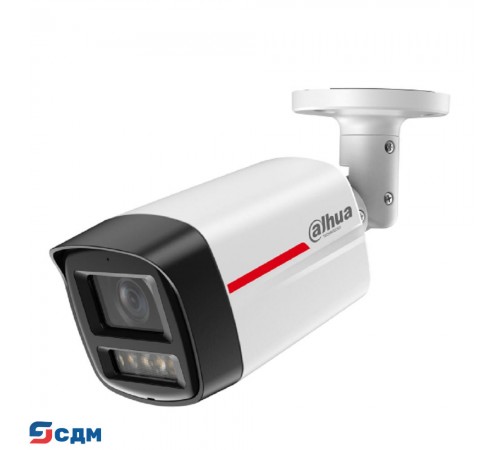DAHUA DH-IPC-HFW2449TLP-S-LED-0280B-PRO Уличная цилиндрическая IP-видеокамера WizColor 4Мп, 1/1.8” CMOS, объектив 2.8мм, видеоаналитика, микрофон, LED 50м, IP67, металл