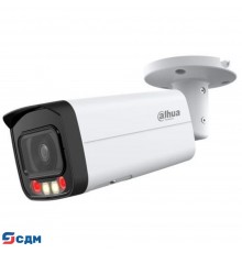 DAHUA DH-IPC-HFW2449TP-AS-IL-0360B Уличная цилиндрическая IP-видеокамера SmartDualLight 4Мп, 1/2.9” CMOS, объектив 3.6мм, видеоаналитика, микрофон, ИК 60м, LED 50м, IP67, металл