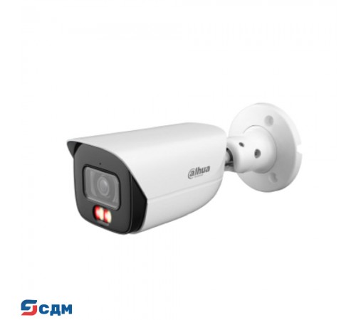 DAHUA DH-IPC-HFW3449EP-AS-IL-0600B Уличная цилиндрическая IP-видеокамера 4Мп, 1/2,9” CMOS, объектив 6.0мм, видеоаналитика,тревожные вх/вых: 1/1 , микрофон, ИК 50м, LED 50m, IP67, металл