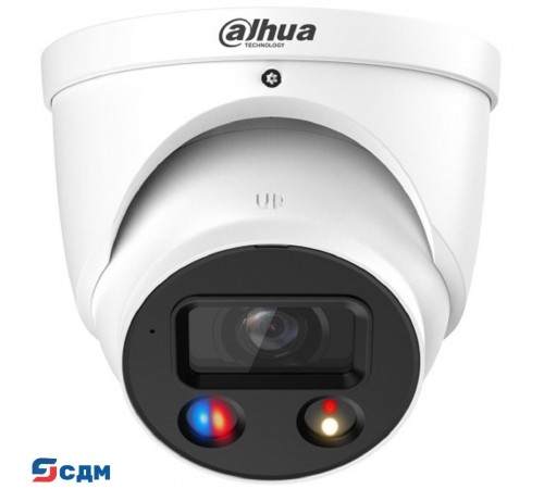 DAHUA DH-IPC-HDW3849HP-AS-PV-0280B-S5 Уличная купольная IP-видеокамера TiOC с ИИ и активным сдерживанием 8Мп; 1/2.7” CMOS; объектив 2.8мм, видеоаналитика, ИК 30м, LED 30м, IP67, металл