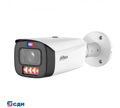 DAHUA DH-IPC-HFW3449T1P-ZAS-PV-PRO Уличная цилиндрическая IP-видеокамера WizColor 4Мп; 1/1.8” CMOS; моторизованный объектив 2.7~12мм (4x); WDR(120дБ); видеоаналитика LED 60м, ИК 60м; IP67; металл+пла