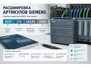 Расшифровка артикулов Siemens: структура номеров, MLFB и обозначения оборудования