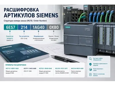 Расшифровка артикулов Siemens: структура номеров, MLFB и обозначения оборудования