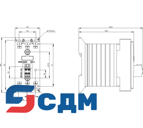 3RF2420-2AB45 3-фазный полупроводниковый контактор 3RF24