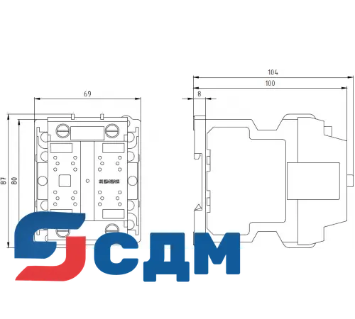 3TC4417-0BK2 Контактор для коммутации постоянного тока, 1-о и 2-х полюсные, 32 ... 400 A