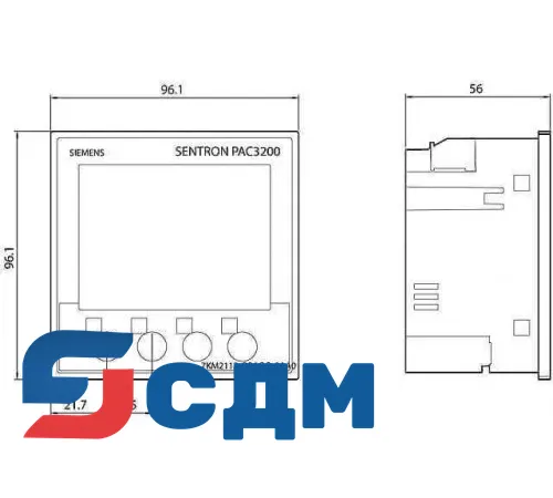 7KM2111-1BA00-3AA0 SENTRON Многофункциональное измерительное устройство