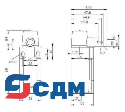 3SE5232-0HU21 Корпус шириной 31 мм согласно EN 50047