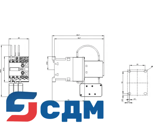 3RT2617-1BF43 SIRIUS 3RT26 Контактор конденсаторный (AC-6b), 3-полюсный
