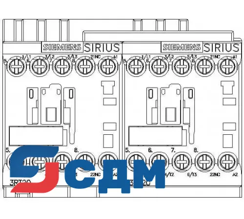3RA2315-8XB30-1AK6 Реверсивные контакторные сборки SIRIUS 3RA23