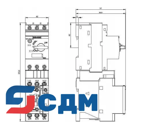 3RA2120-1JA24-0AP0 3RA21 для монтажа на стандартную рейку или для крепления винтами