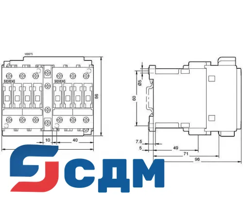 3RA1326-8XB30-1BB4 Фидерная комбинация 3RA1 для коммутации двигателей SIRIUS