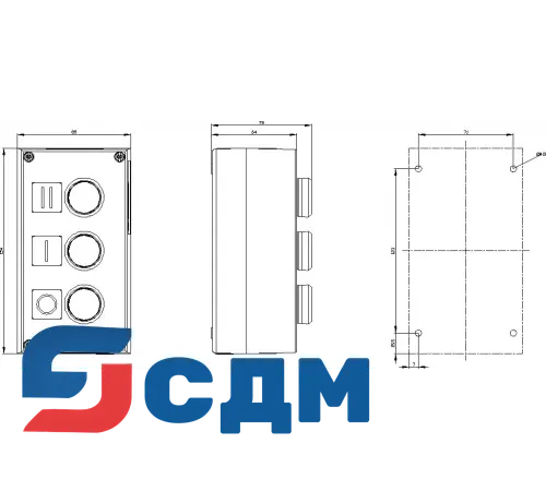 3SU1803-0AD00-2AB1 Кнопка и индикаторные лампы в корпусе