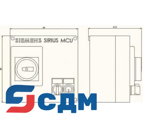 3RK4353-3ER58-1BA0 Пластиковый корпус, электромеханическая коммутация