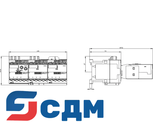3RA2416-8XF31-1AF0 Контакторные сборки для пуска асинхронных двигателей переключением со звезды на треугольник SIRIUS 3RA24