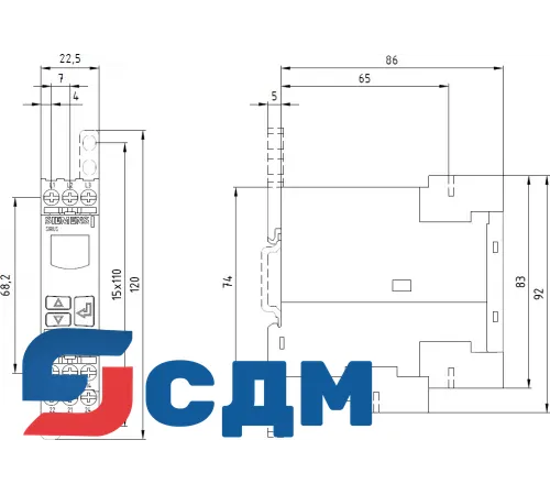 3UG4615-1CR20 Контроль обрыва линейного провода и порядка чередования фаз