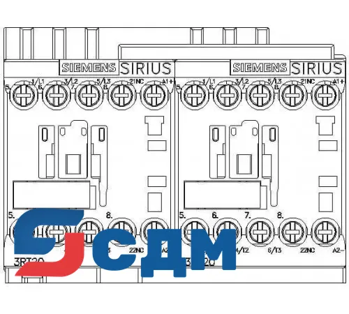 3RA2315-8XB30-1BW4 Реверсивные контакторные сборки SIRIUS 3RA23