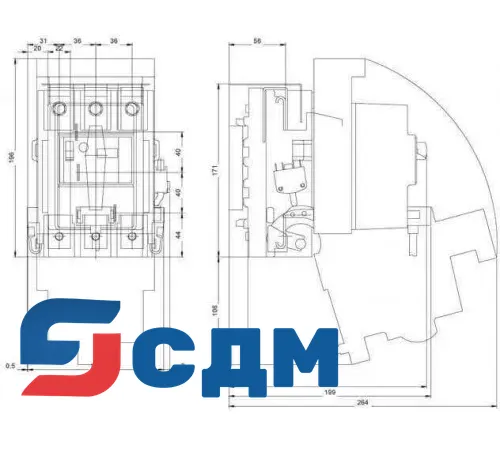 3NP5065-1EG86 Для 40 мм сборных шин