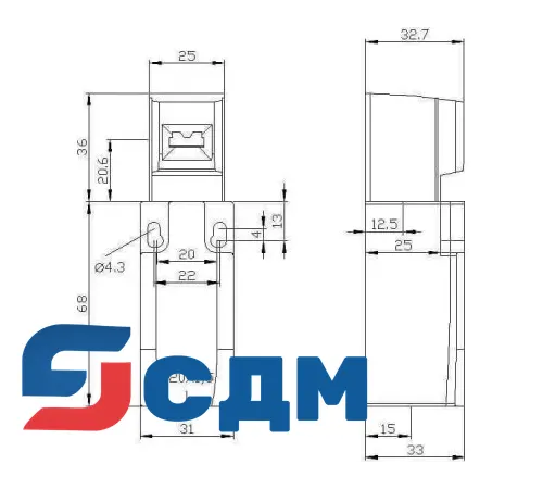 3SE5212-0QV40 Корпус шириной 31 мм согласно EN 50047