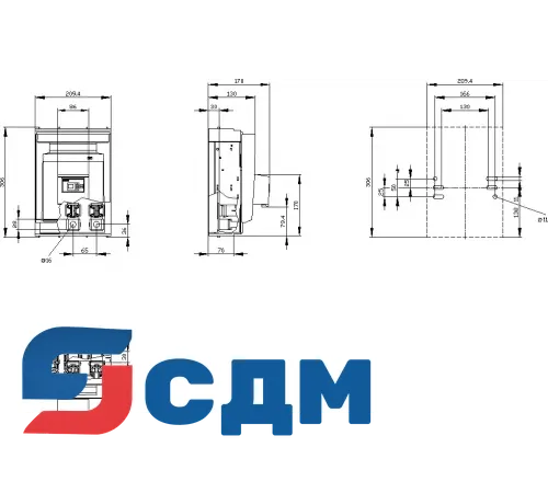 3NP1153-1DA23 Установка на монтажной панели